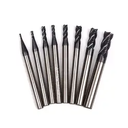 Endmill Cutting 4 Flute Mill 1mm 1.5mm 2mm 2.5mm 3mm 4mm 5mm 6mm Carbide Tungsten Steel Milling Cutter End Mill Metal Cutter