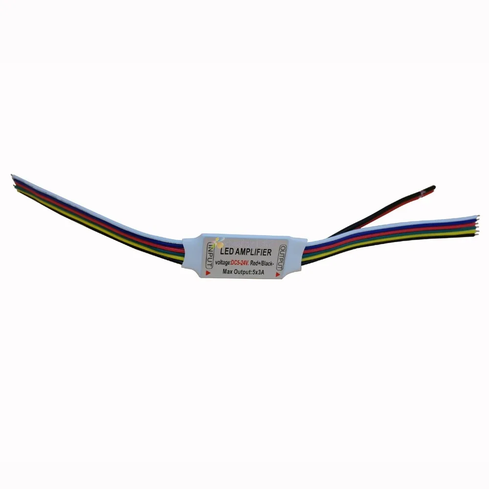 5pcs 6pin RGB+CCT Mini Led Amplifier 5CH x 3A 15A , 5 Colors in 1 LED Strip Light RGB CCT LED Strip Rope Light Amplifier 12V 24V