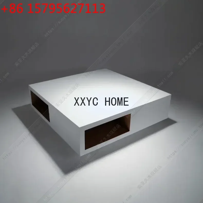 Modern Paint Square Coffee Table Living Room Cream Style Home Italian Tea Table Complete Set Square