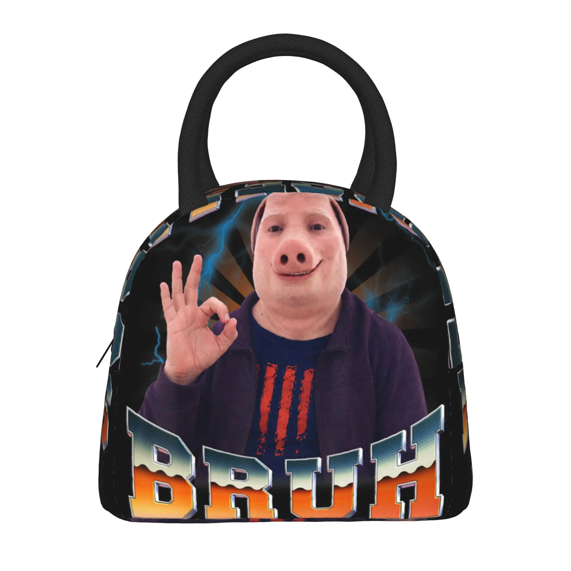 Funny John Pork Fairs Bruh Vintage YBG Slang Meme Lunch Bag For Girls  Print Lunch Box Fashion Outdoor Picnic Cooler Bag