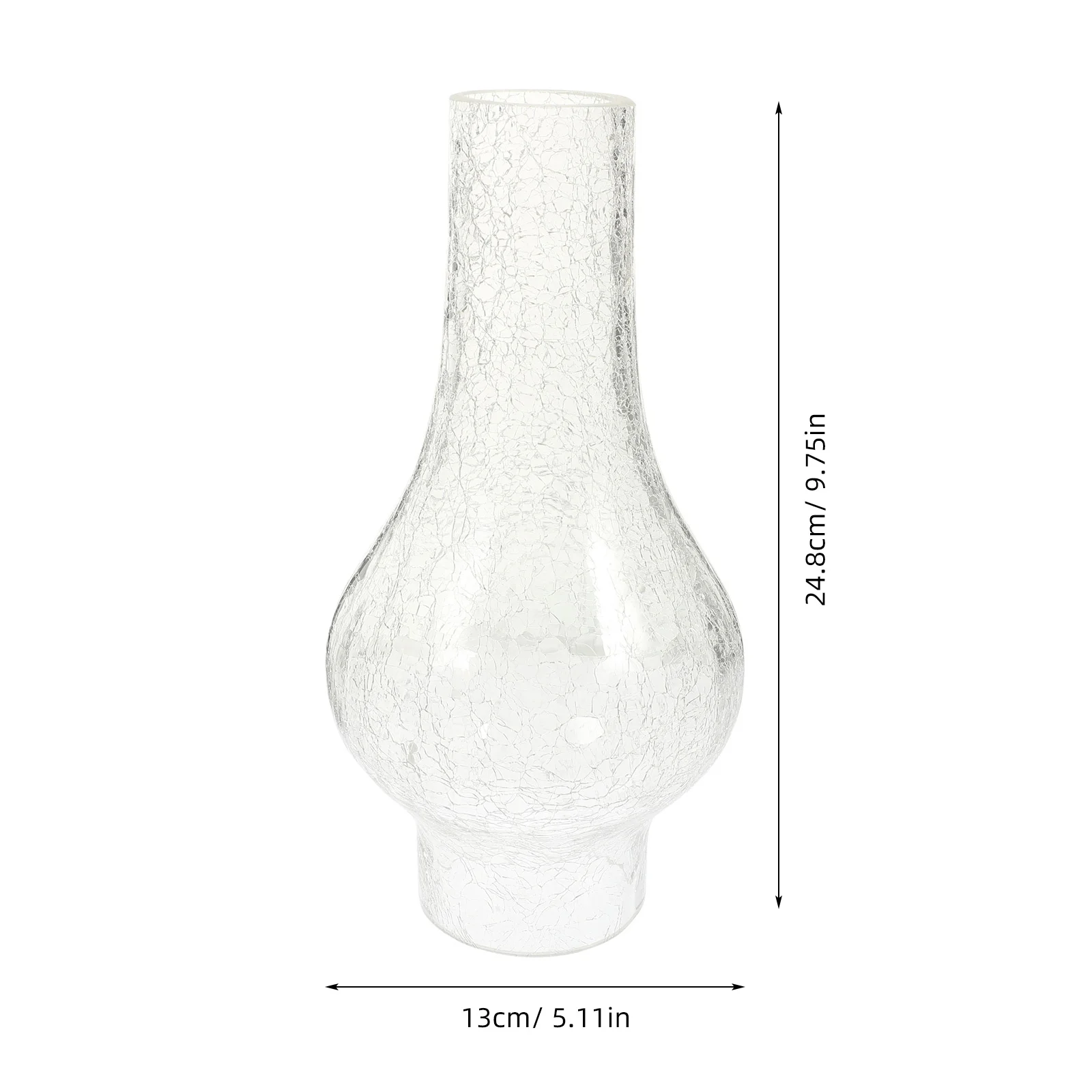 

Oil Lamp Chimney Cracked Texture Vintage Style Windproof Glass Shade Replacement Cover for Lamp Accessories