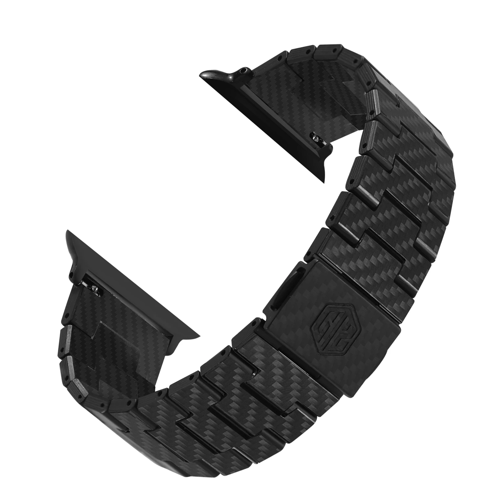 Apple Watch用のカーボンファイバーバックル付き時計バンド,クイックリリース,バックル付き,iwatchシリーズ2,3,4,5,6,7,8 se ultra,49,45,44,42mmと互換性あり