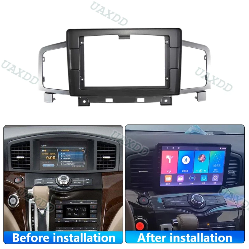 Car Radio Fascias Frame For Nissan Quest Elgrand E52 2011-2015 10.1 inch Stereo Panel Wiring Harness Power Cable Canbus Decoder