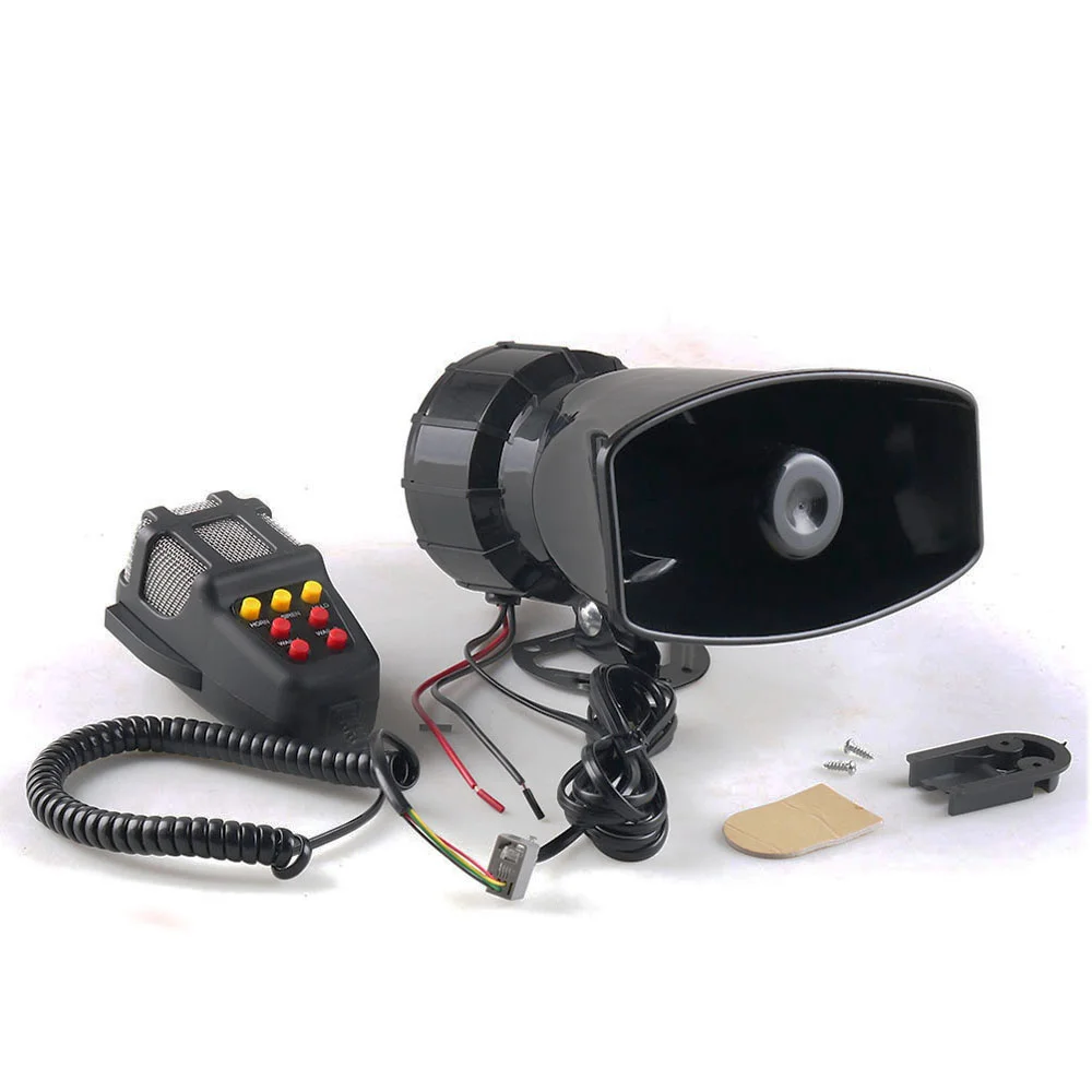 Alarm-Megaphon für Autos, Original Polizeisirene, Lufthorn-Lautsprecher, Polizeihorn, Claxon-Horn, 120 dB laut, 12V 100W, Polizei-Radarmelder – Detail 5
