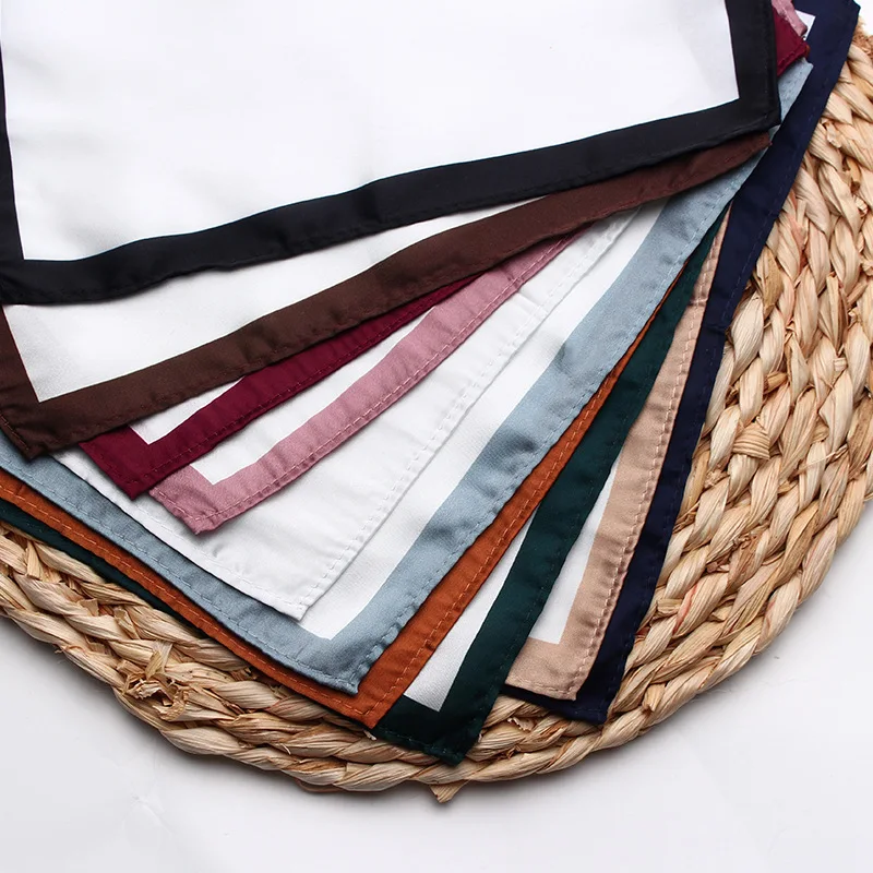 Traje de boda de negocios para hombre, pañuelo cuadrado de un solo color para el pecho, pañuelo pequeño para banquete, accesorios para bufandas de 23x23CM