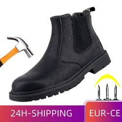 Work Safety Shoes Men's Safety Boots Anti-smash Work Shoes With Steel Toe Shoes Men Work Boots Anti-stab Safety Male Sneakers