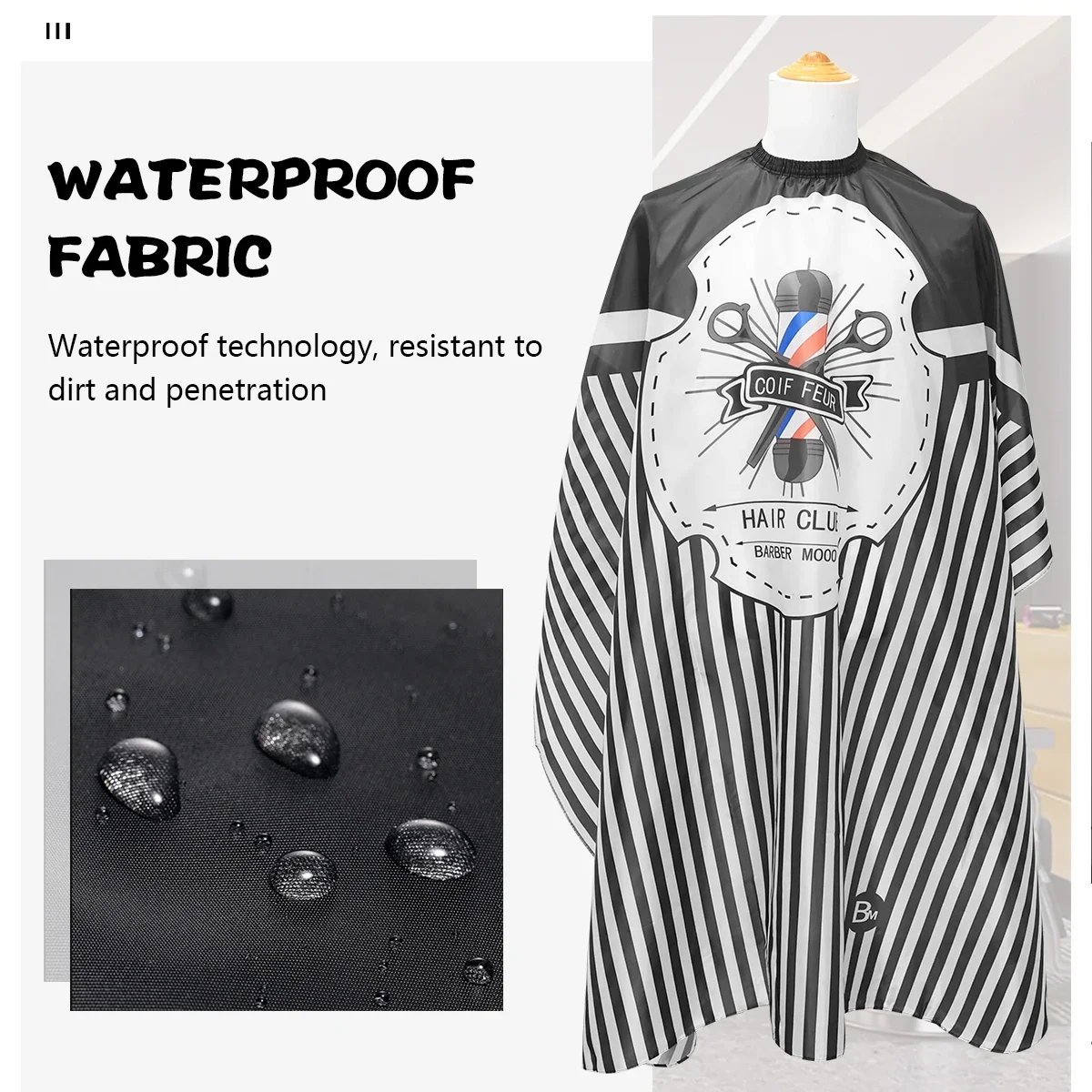 

Шаль для стрижки парикмахерской, накидка для парикмахерских, антистатический нелипкий фартук для волос, водонепроницаемый салон для взрослых, домашнее платье для укладки волос