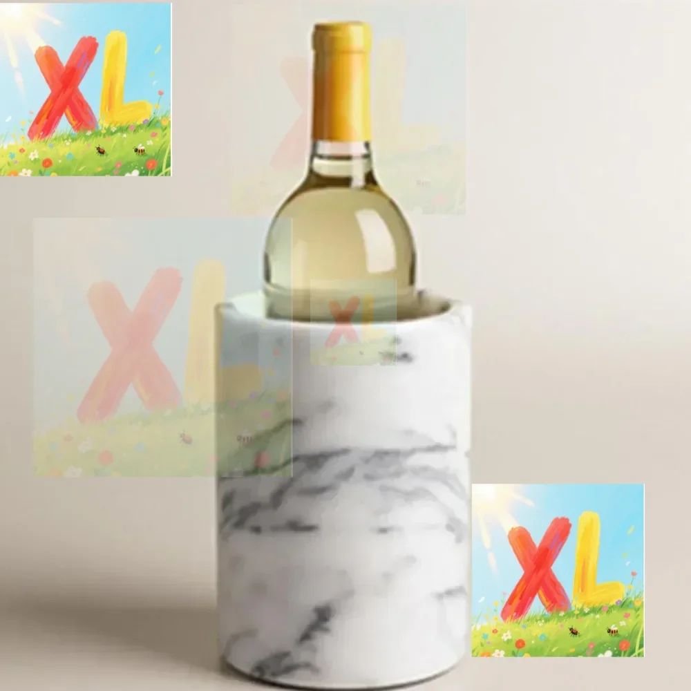 

1pc D10x17CM Natural Marble Stone Wine Chiller Kitchen Storage Organization Jar, Flower Vase, Kitchen Utensil