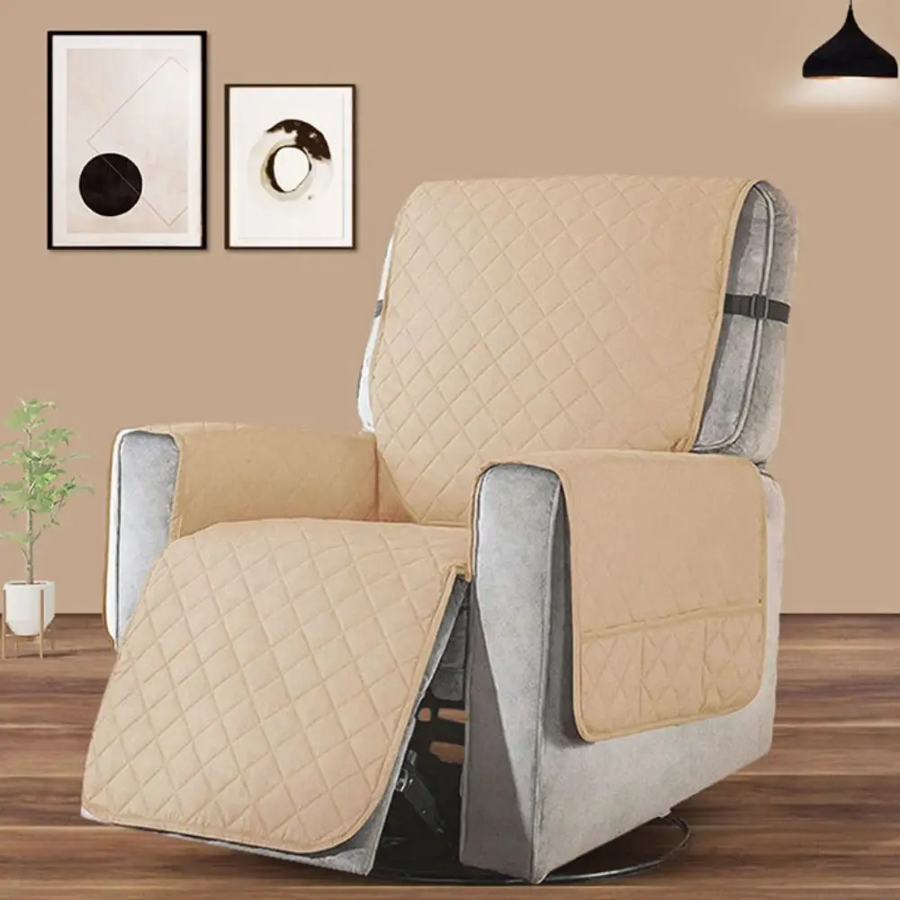 

Cushion Waterproof 1 Seater Recliner Sofa Cover Anti-slip Universal Sofa Mat Washable with Pocket Armchair Cover Bedroom