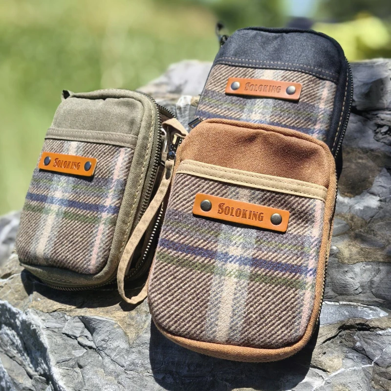 Portable Oil Wax Canvas Bag A7 Zipper Loose-leaf Drawing Book Storage Bag Pencil Bag Stationery Travel Painting Art Supplies