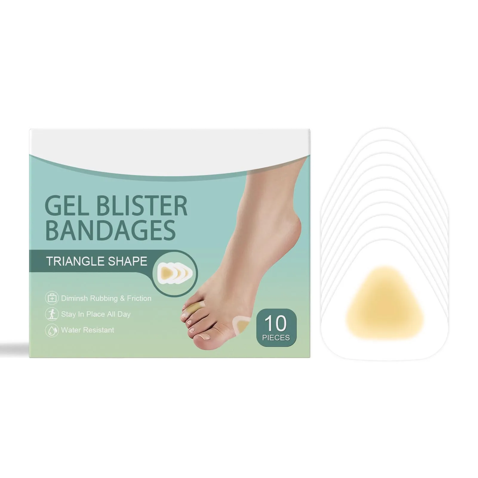 10pcs High Heels Gel Blister Bandages strong adhesive Protection Bandages for Preventing Feet Heel Abrasion