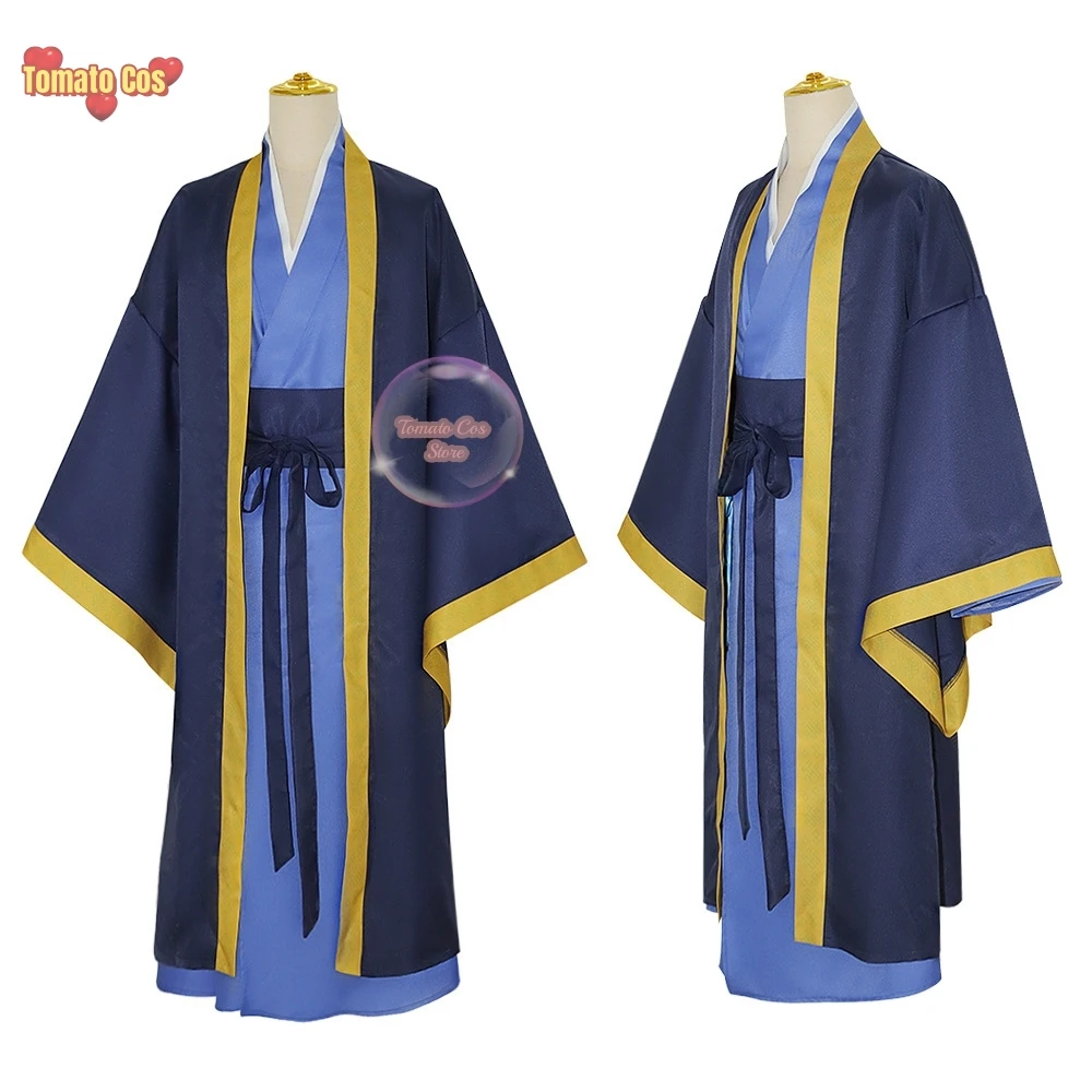 Anime The Apothecary Diaries Jinshi Cosplay Costume Wig Blue Robe Uniform Headwear Kusuriya No Hitorigoto Halloween Women Men