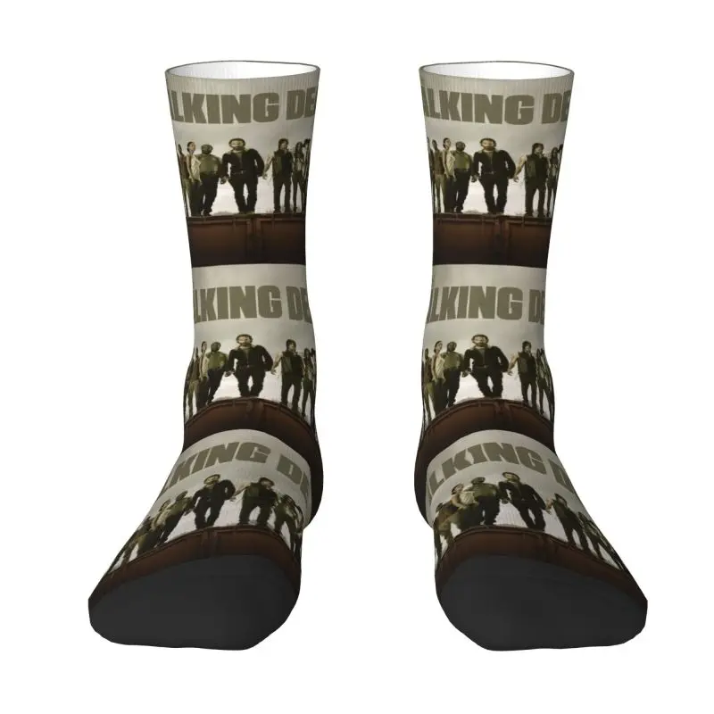 

Fun Printing The Walking Dead Socks for Women Men Stretchy Summer Autumn Winter Horror Zombie TV Show Crew Socks