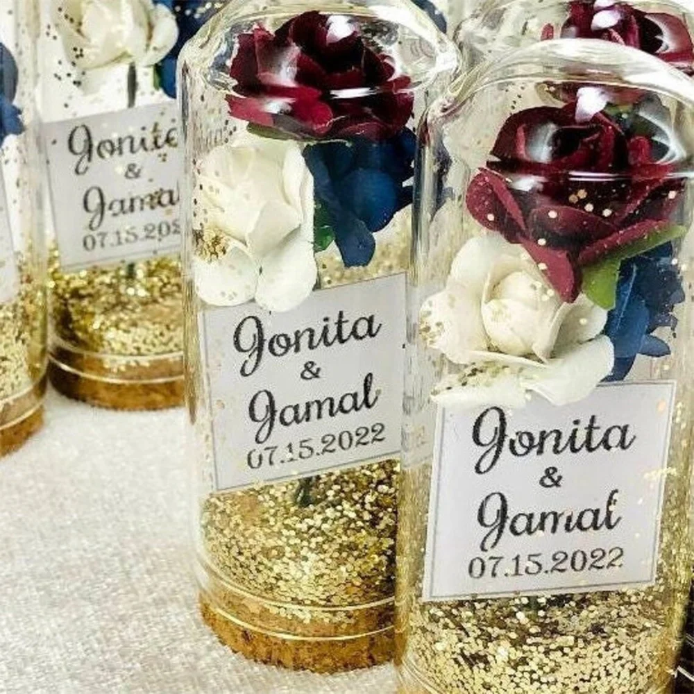 

15 шт. персонализированная свадебная вечеринка, спасибо за гостя, мини-стекло, подарок для детского душа для гостей оптом, свадебный душ Ro