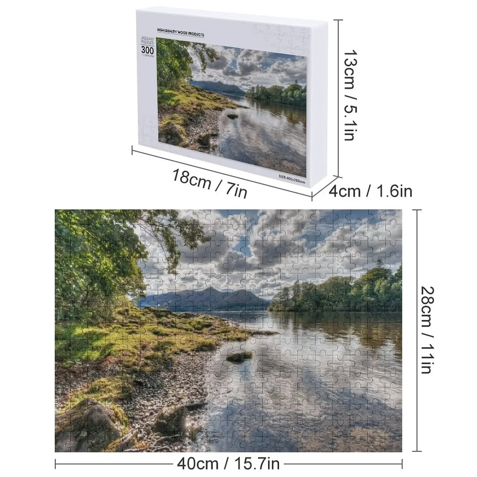 Catbells & Derwent Isle From Derwentwater Puzzlespiel Kinderfoto personalisierte Geschenke Puzzle