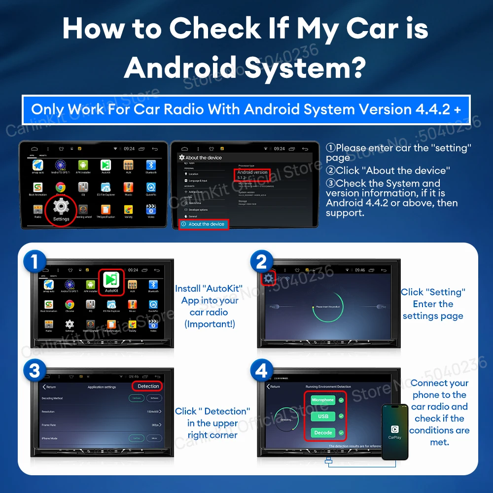 CarlinKit CCPA Wireless CarPlay For Android Car Radio Wireless Android Auto Wireless Auto Connect Mirrorlink Smart USB Adapter image 5