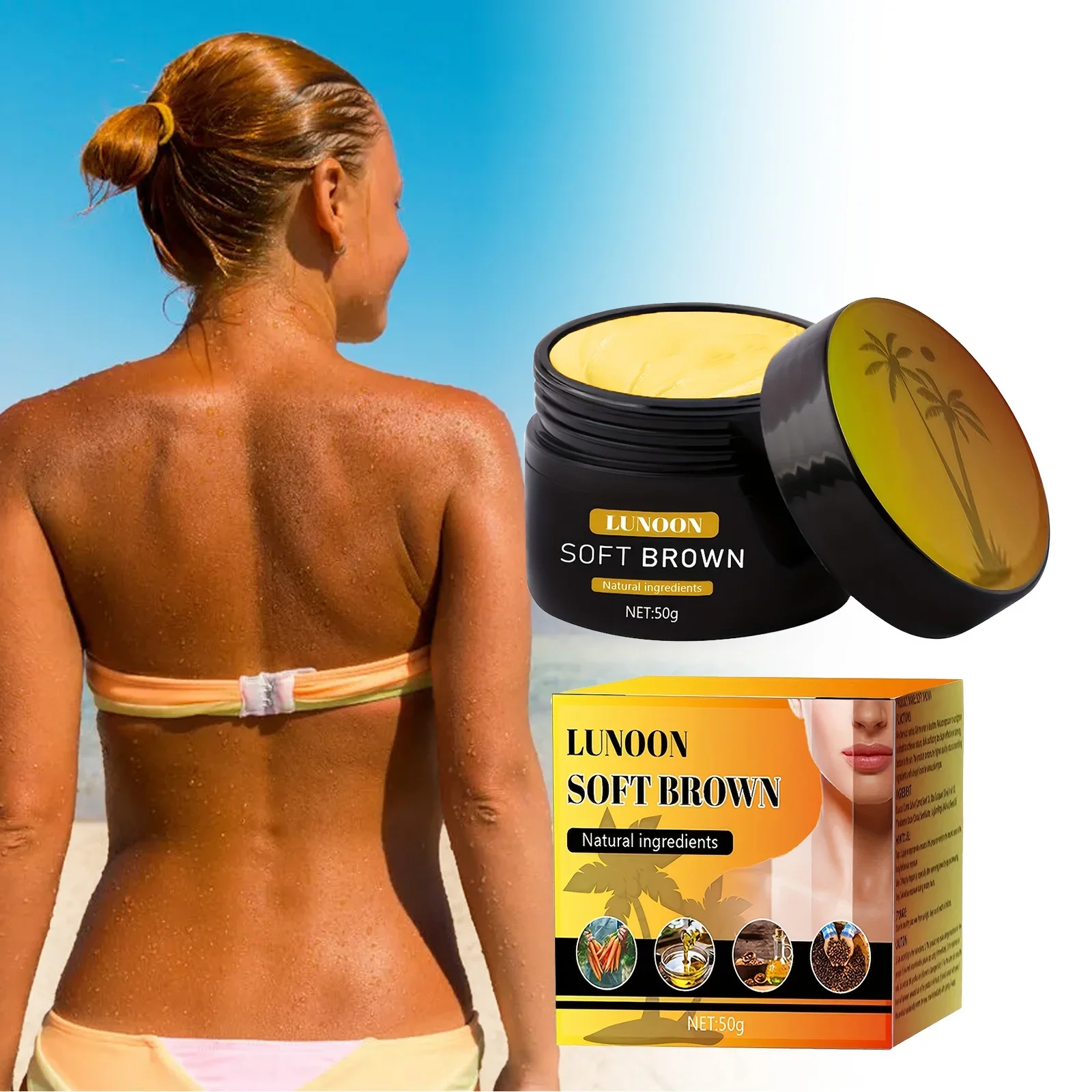 All-in-One Sunless Tanning Cream - Face & Body Bronzer for a Natural Summer Glow, Easy Blending Self Tanner Lotion