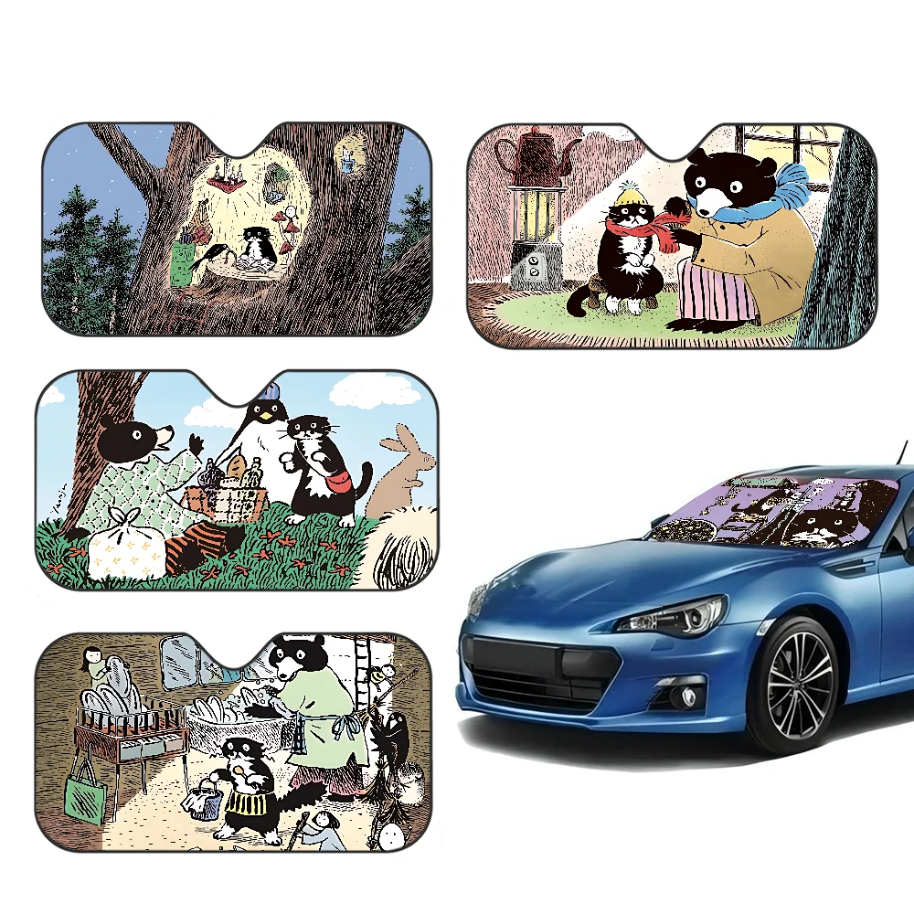 

Aesthetic Art Yeonju Choi Windshield Sunshade Customized Aluminium Foil Car Window Windscreen Cover Sunscreen Curtain