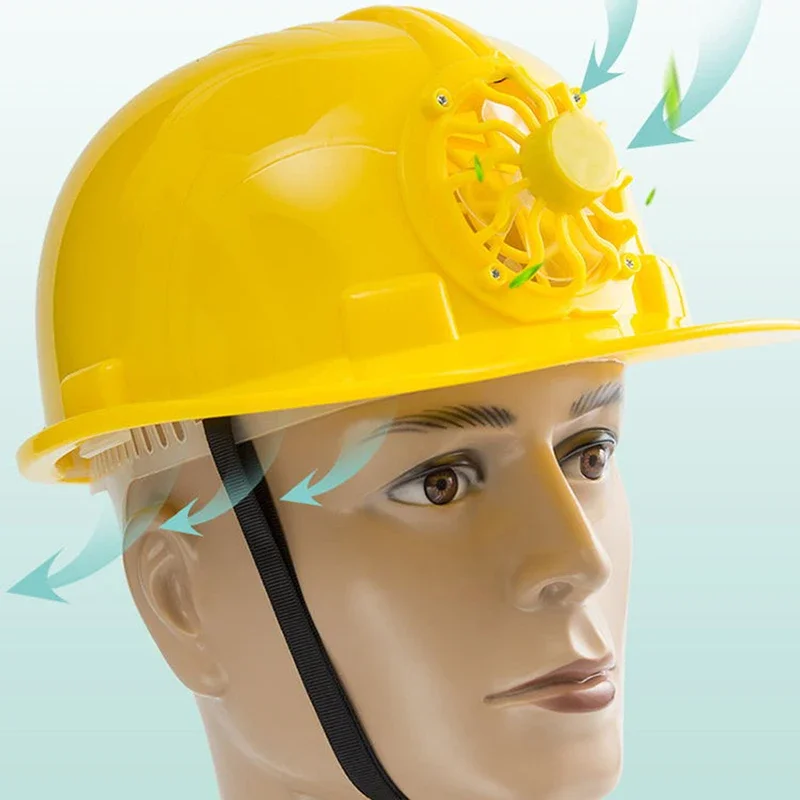 Solar Power Fan Helmet Outdoor Working Safety Hard Hat Construction Workplace ABS Material Protective Cap