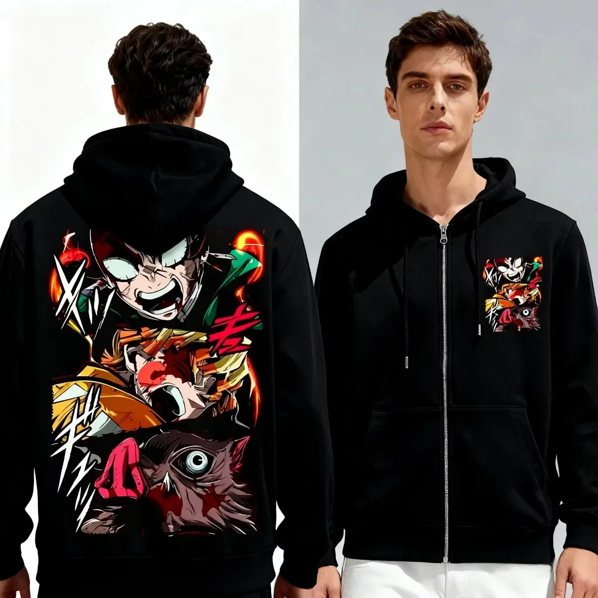 Jojo's Bizarre Adventure Moda Algodão Jaqueta Masculina Zip Hoodie À Prova de Vento Desgaste Quente para Equitação de Bicicleta Viagens Festa Esportes Eventos