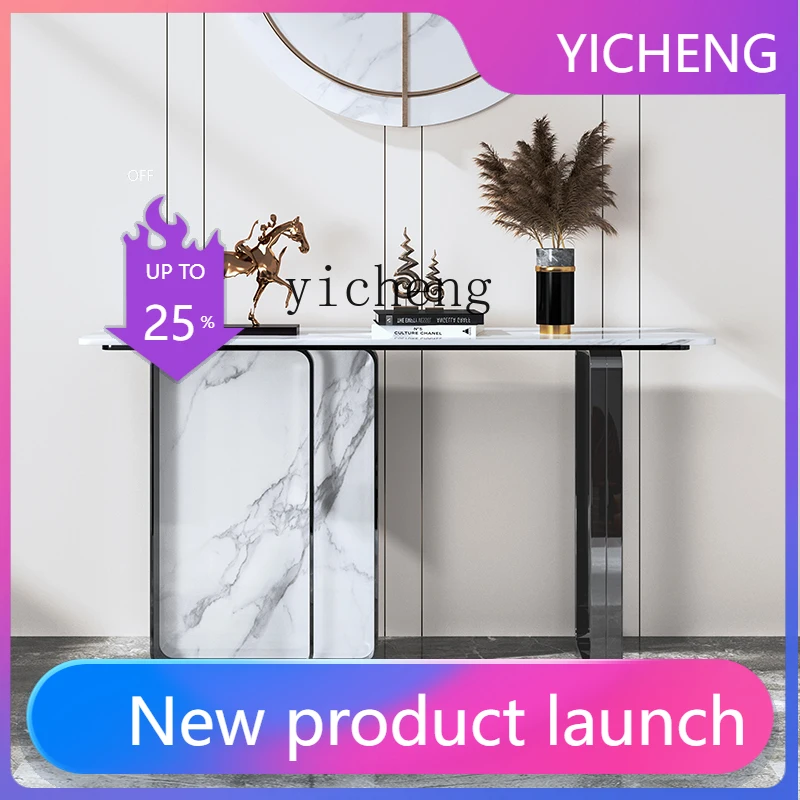 

LYY light luxury entrance table simple modern new Chinese style strip case wall view table minimalist entrance cabinet