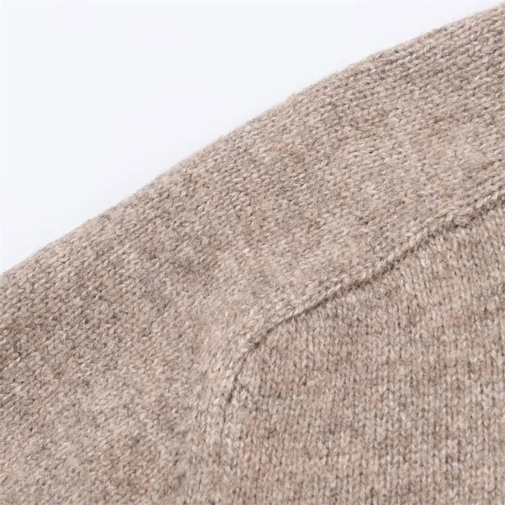 ملابس نسائية جديدة سترة محبوكة بأزرار كسولة حلوة وعصرية ورقبة دائرية وأكمام طويلة #6