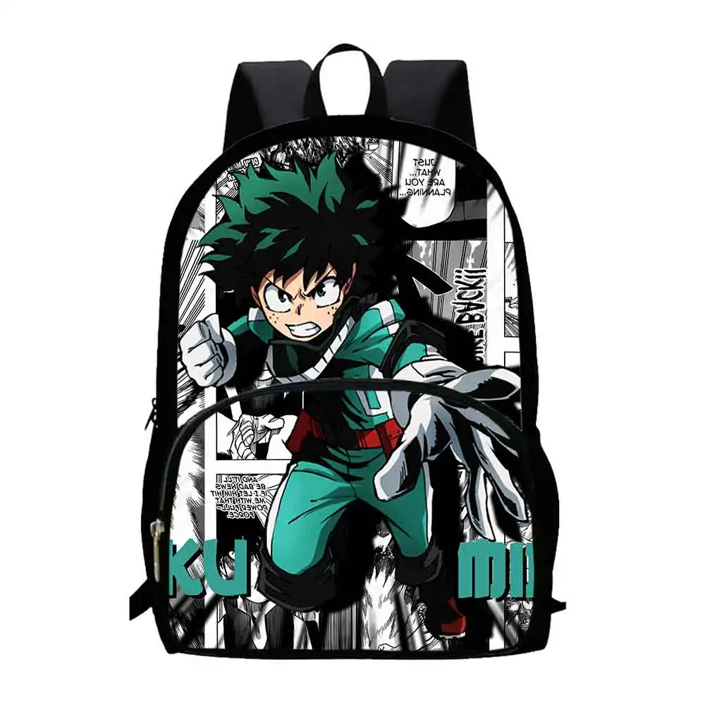 My Hero Academia School Backpack for Grade 1-3, Cartoon School Bags for Boys Girls ,Amine Game Printed Satchel for Children