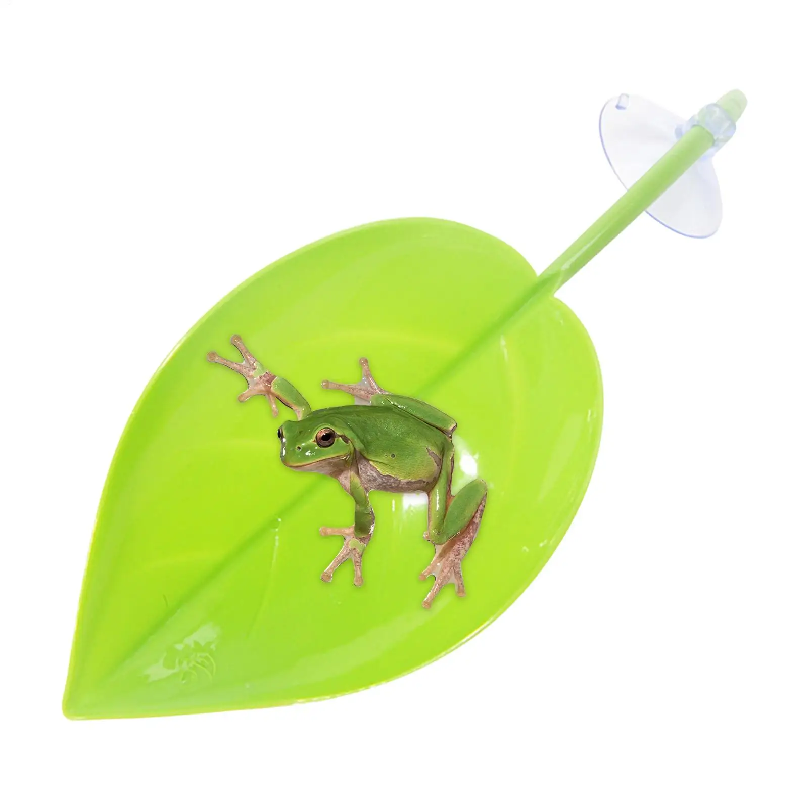 Reptile Basking Area Resting Terrace Frog Habitat Leaf Suction Cup Tank Accessories Simulated Leaves for Geckos
