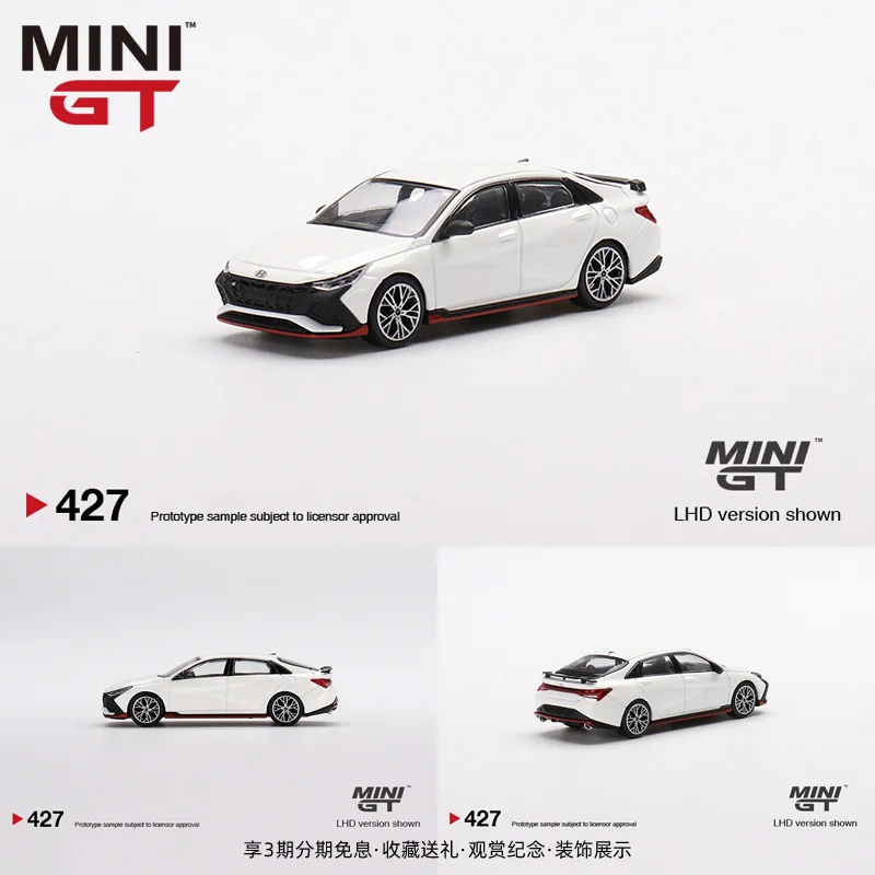 

TSM MINI GT 427 1:64 Hyundai Elantra N simulation alloy car model toy collection gift