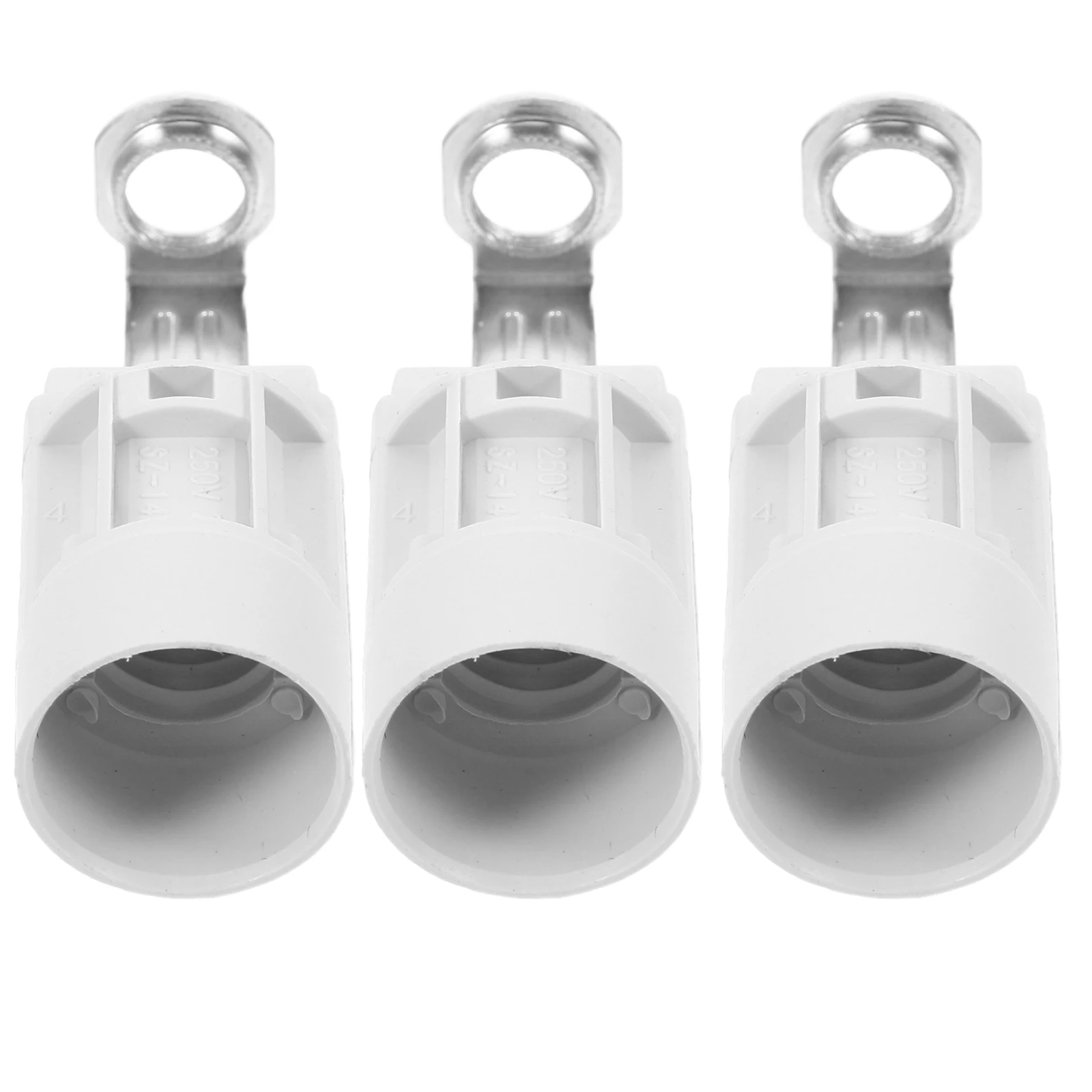 

3pcs E14 Hose Lamp Holder Socket High Temp Resistant Plastic Vintage Pendant Light Bulb Base Parts Replacement