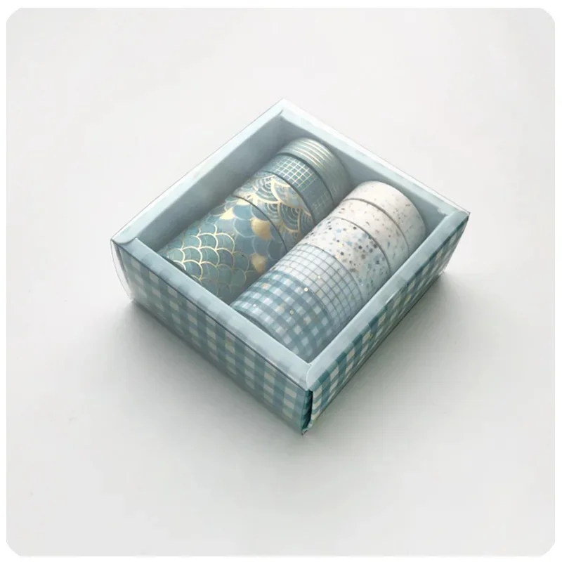 Gift 10 pieces hot stamping combination hand ledger tape creative washi tape DIY decorative hand ledger tape set 3 meters view 6