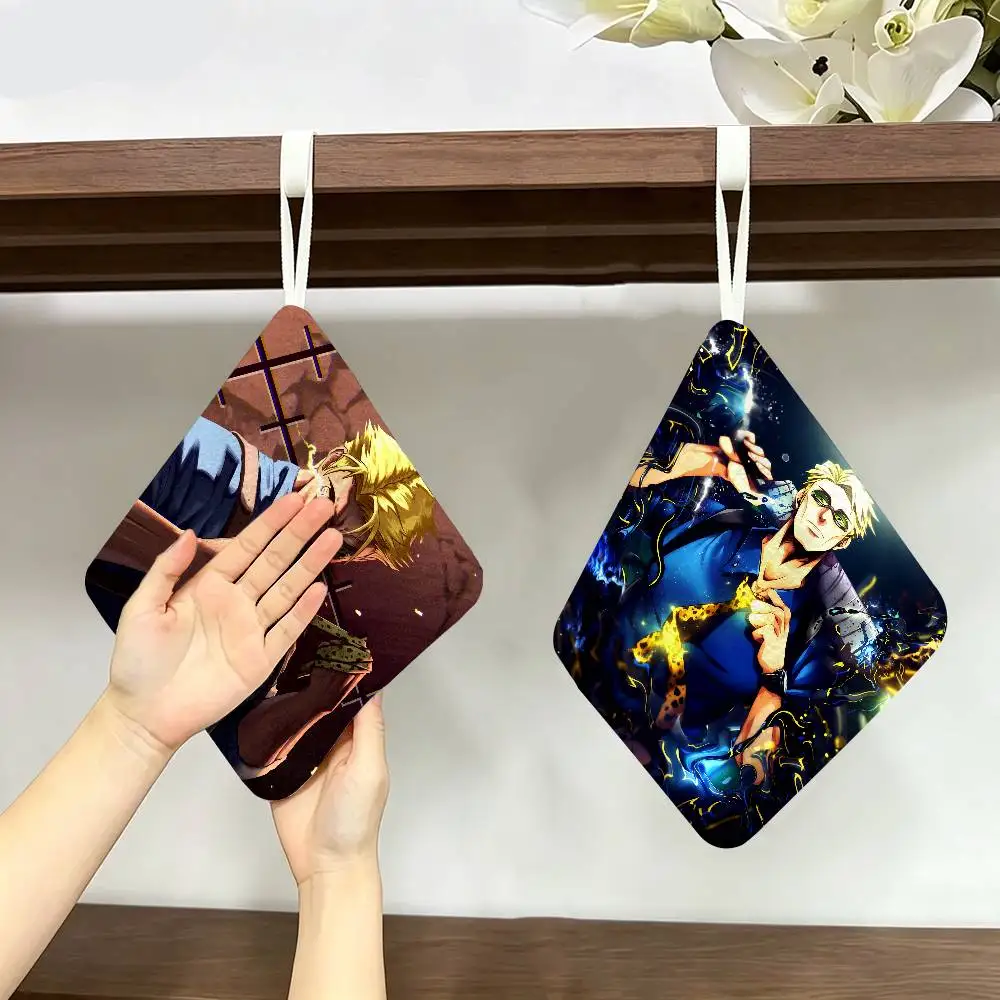 Anime Figure Nanami Kento Polyester Cotton Hanging Kitchen Towel, Soft Hand Wiping Towel, Reusable for Kitchen Bathroom Home