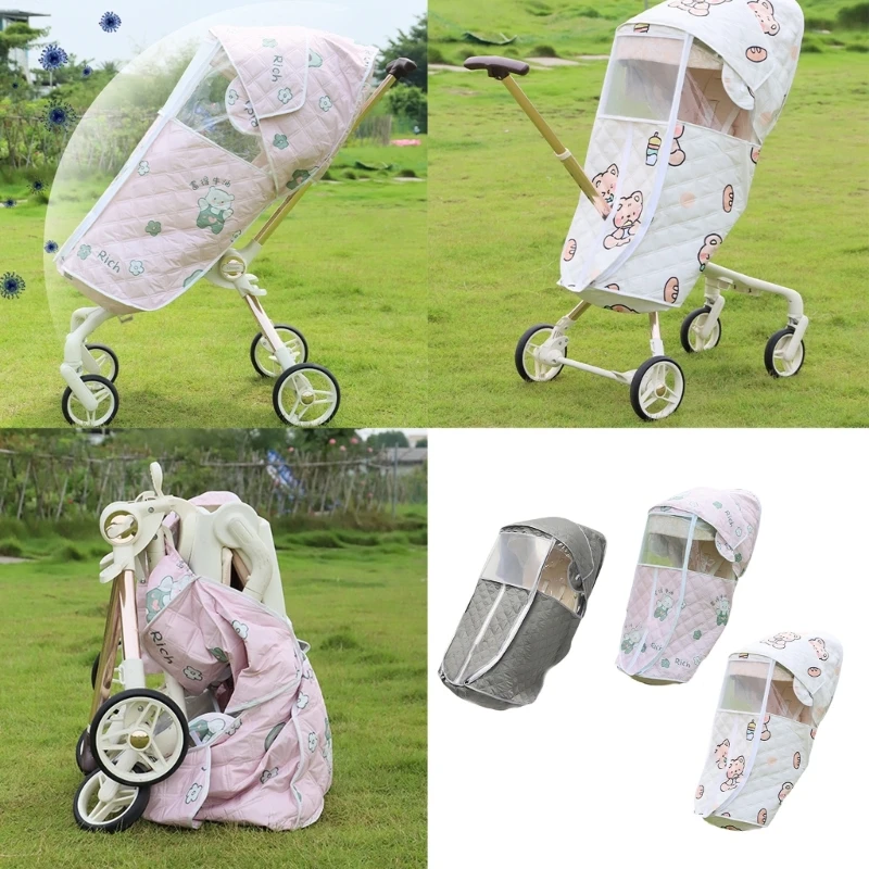 Essential Baby Gear Travel Strollers Rain Cover 360 Degree Protectiove Sleeve Dustproof Protector for Most Strollers