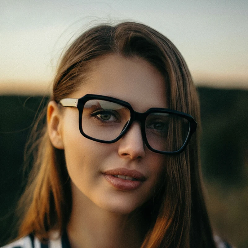 CRIXALIS مربع الرجعية وصفة طبية نظارات للقراءة عدسة بصرية مع وصفة النساء نظارات الموضة قصر النظر المضادة للوهج نظارات الرجال