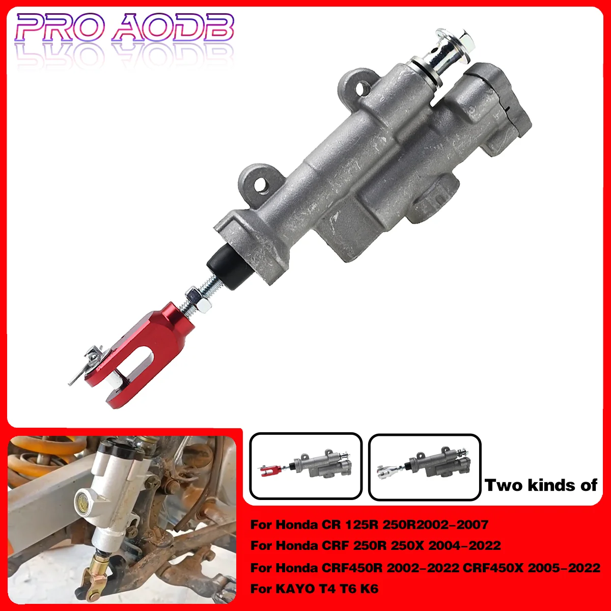 

Motorcycle Rear Brake Master Cylinder Pump Fit For Honda CR CRF 125R 250R 250X 450R 450X 2002-2022 For KAYO T4 T6 K6 Dirt bike