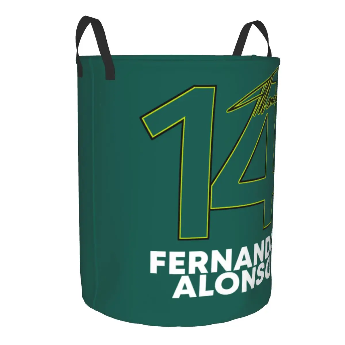 Alonso Motor Racing Laundry Basket Collapsible Fernando Number 14 Clothing Hamper Toys Organizer Storage Bins