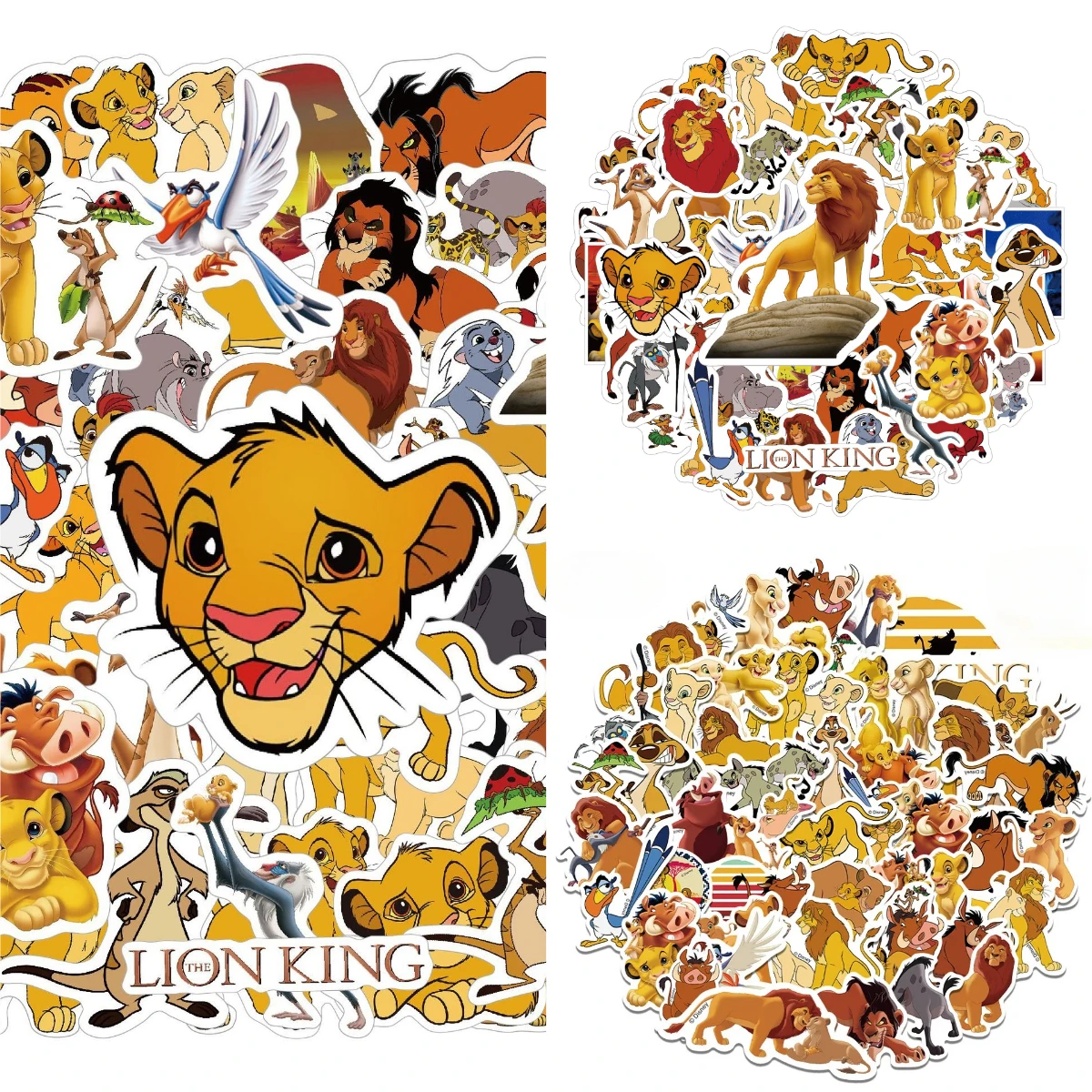 Cute lion Party Stickers Cartoon King Graffiti Decals for Kids Laptop Luggage Scrapbook Waterproof PVC Sticker