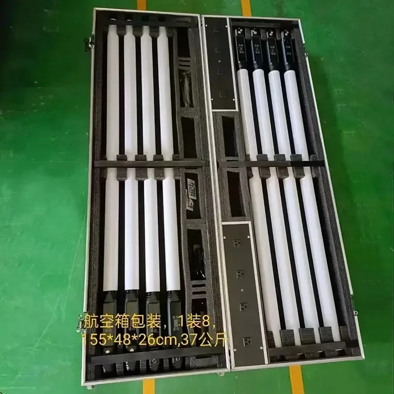 Rechargeable Wireless RGB LED Tube Light, IP65 Waterproof 360 Pixel Tube for DJ Club Bar Outdoor Party
