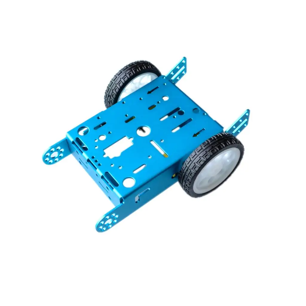 

1*2WD Aluminum Car New Education Toys Robot Intelligent Car Alloy Chassis 2WD Smart Robot Car Chassis Kit DIY MBOT Car