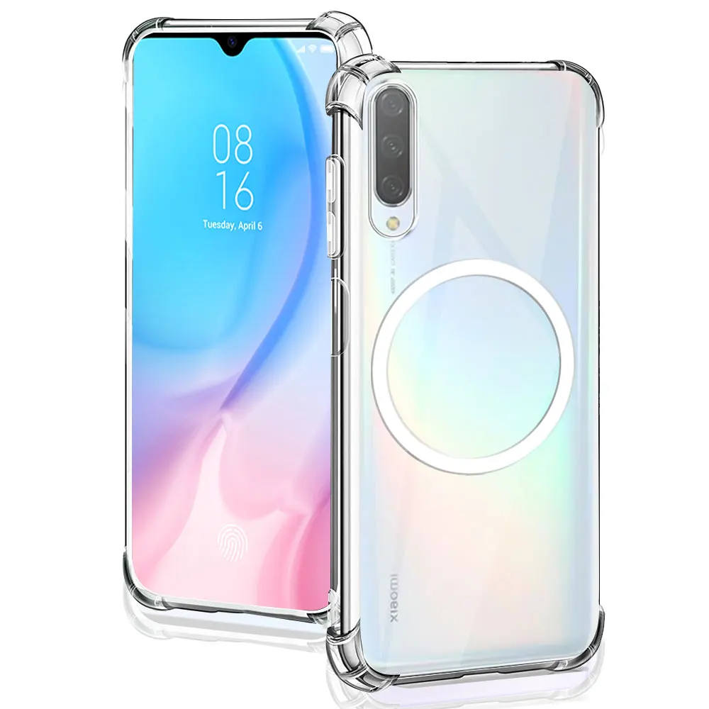 For Xiaomi Mi 9 Lite 9 SE A3 Lite Case Magnetic Ring Sticker Soft Silicone Phone Case Xiaomi 9T Pro CC9E Shockproof Clear Cover