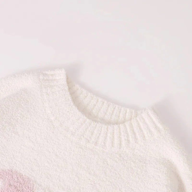 

Милые пижамы-тюльпаны с длинными рукавами и круглым вырезом, пуловер, мягкий топ, брюки, осенняя домашняя одежда, зимняя одежда для сна, комплекты одежды для женщин