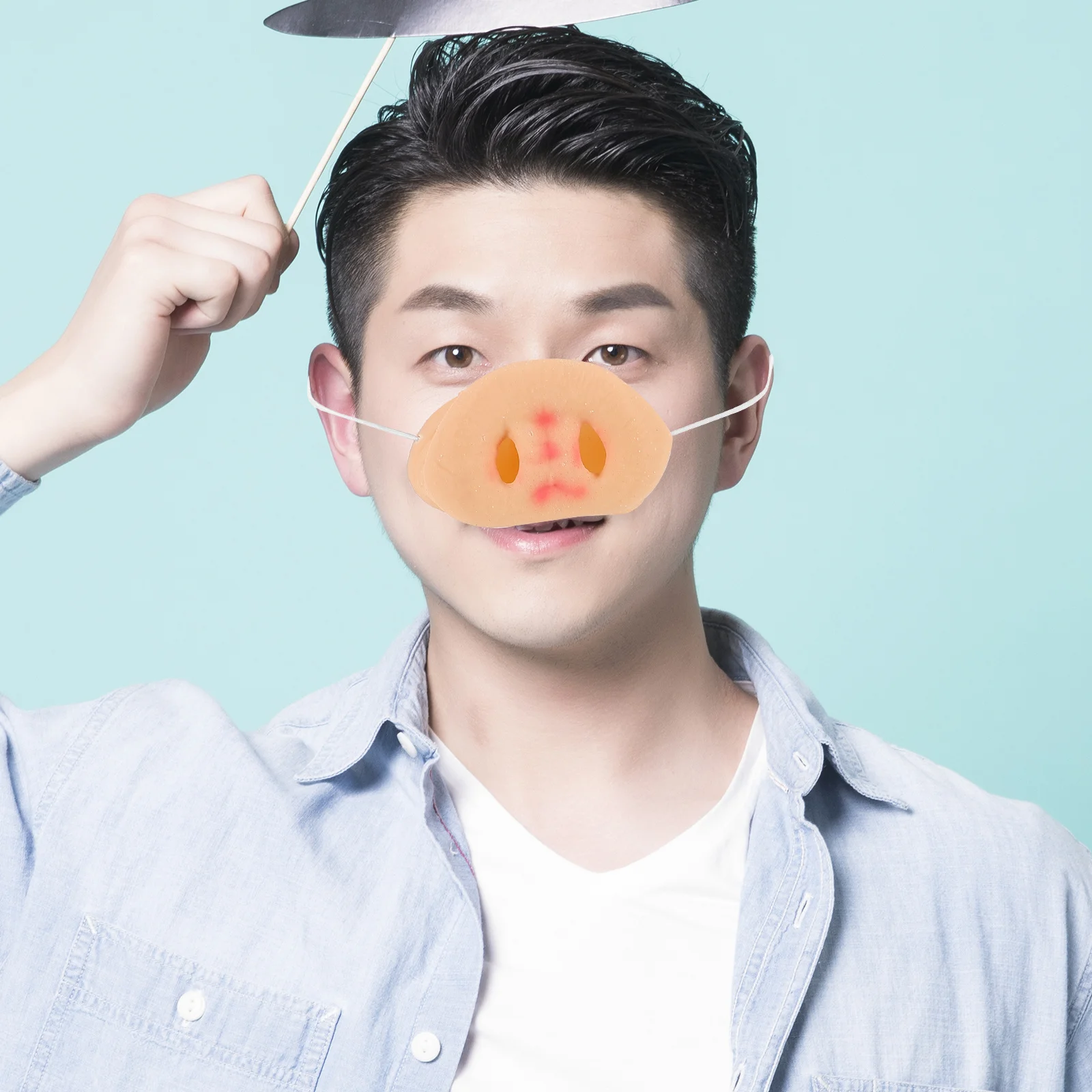 

1 Set Lifelike Nose With Elastic Band Realistic Cosplay Ears For Halloween Party Decoration Costume Accessories Halloween Pig