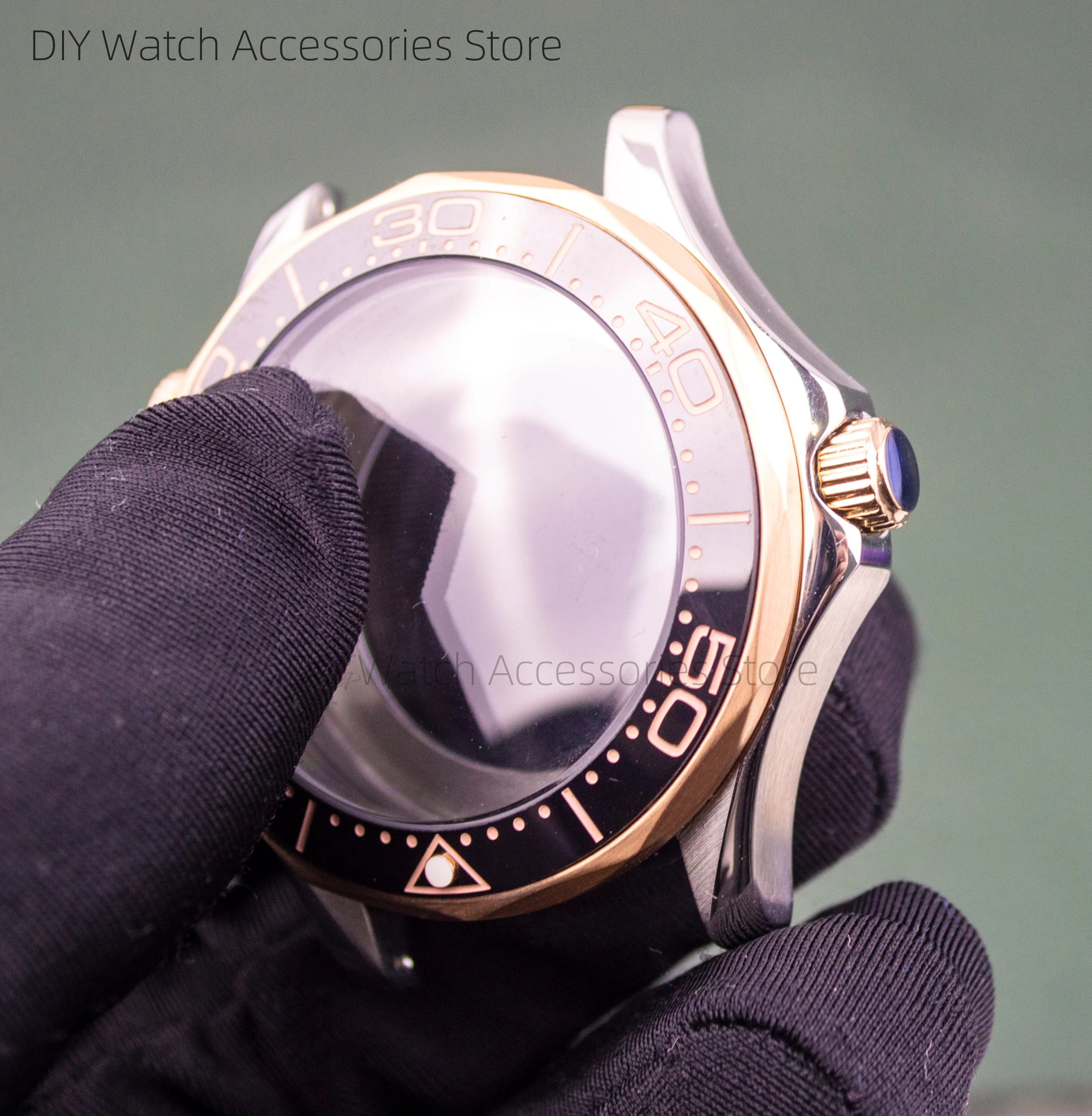 316L ステンレス鋼の時計ケースシーマスター 300 ケース 41 ミリメートル NH35 時計ケース防水フィット NH35 NH36 自動運動