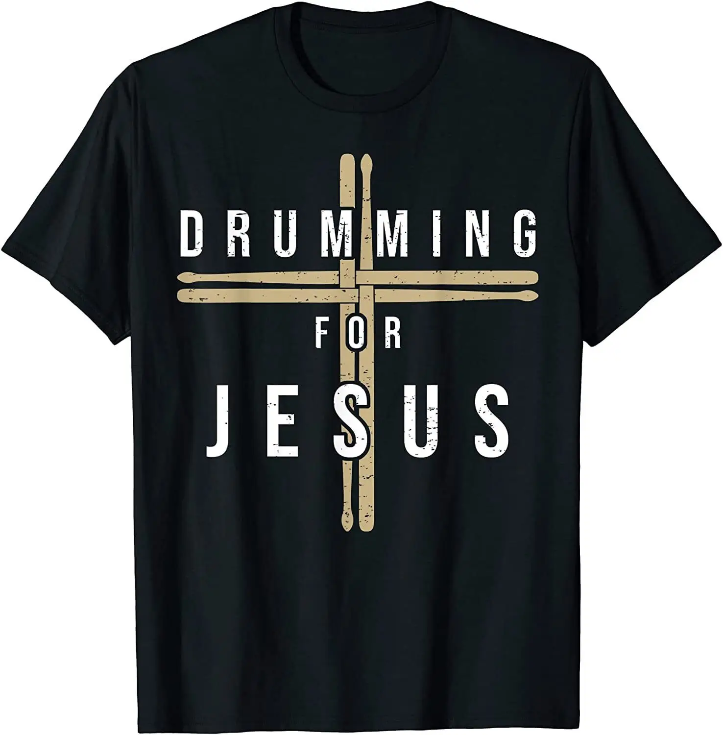 

Drummer Drumming Drums Percussion I Jesus Christian Church T-Shirt