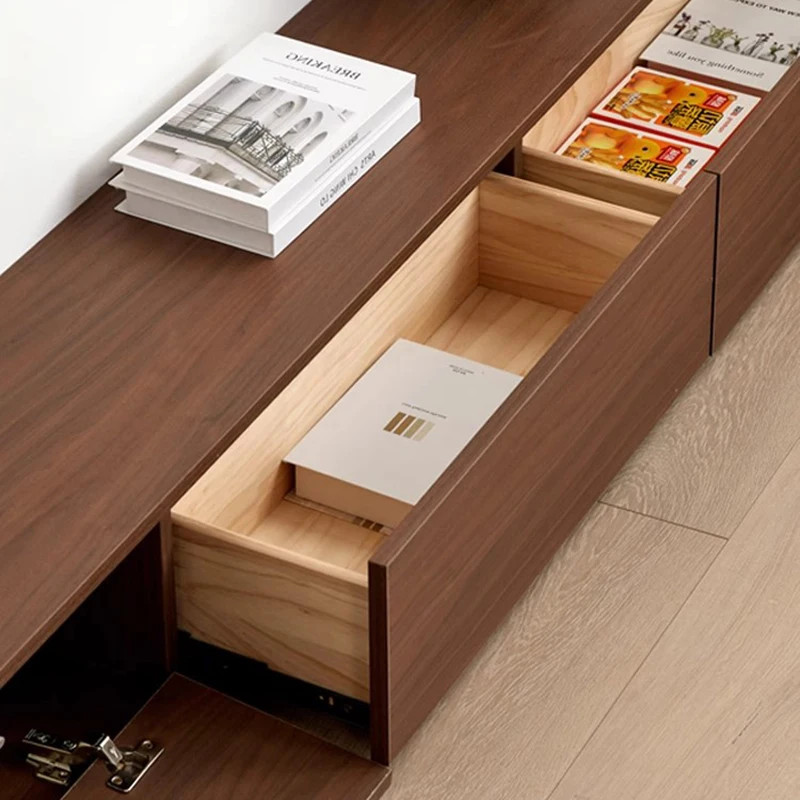 حامل تلفاز كلاسيكي ريفي ممتاز بسيط لغرفة المعيشة حامل تلفاز على الأرض مع أدراج تخزين أثاث منزلي #3