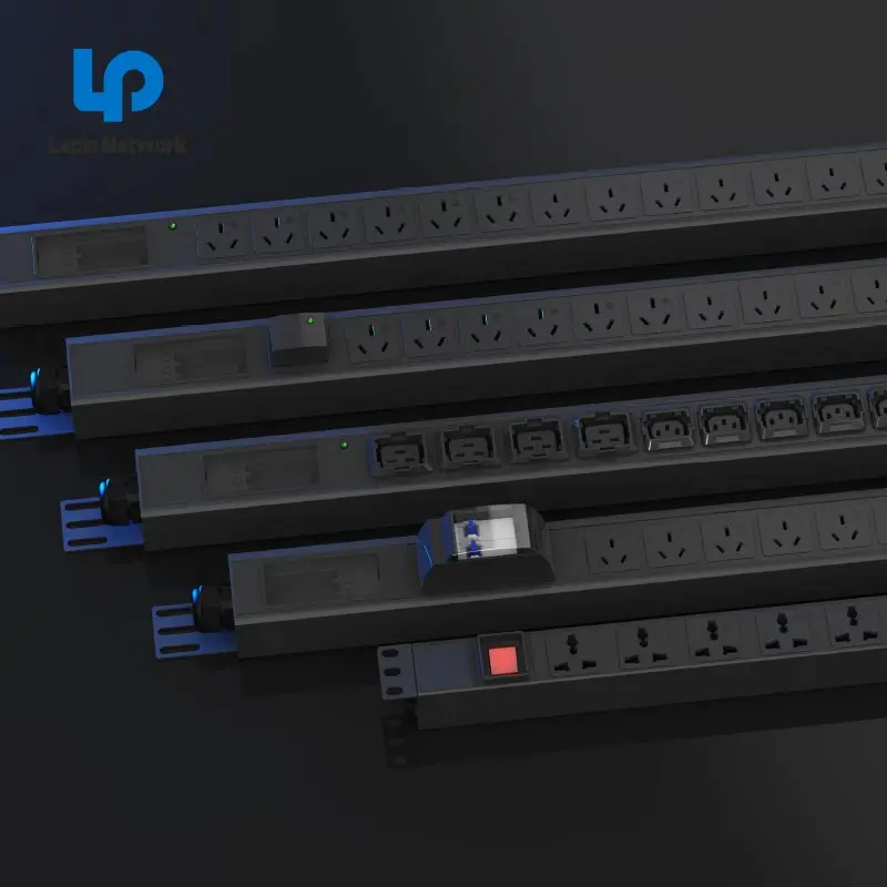 Customized 19'' power distribution network Germany socket 8 port pdu 1u 19inch 16A 220V switch smart pdu price list