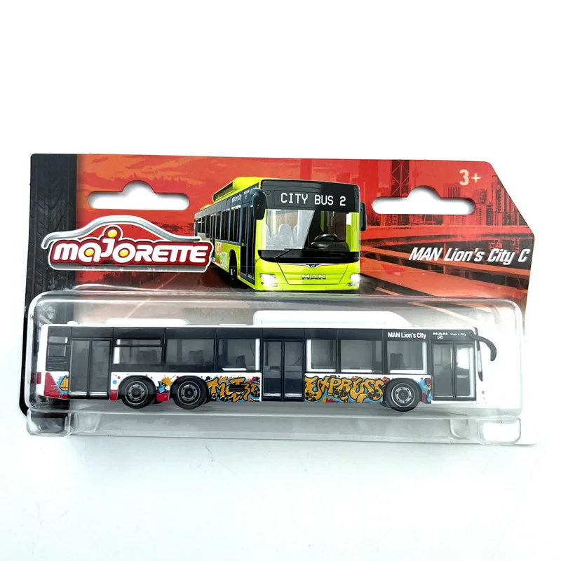 Majorette 1:64 CITY BUS MAN LION\'S CITY C coach L police Die-cast Model Collection Toy Vehicles