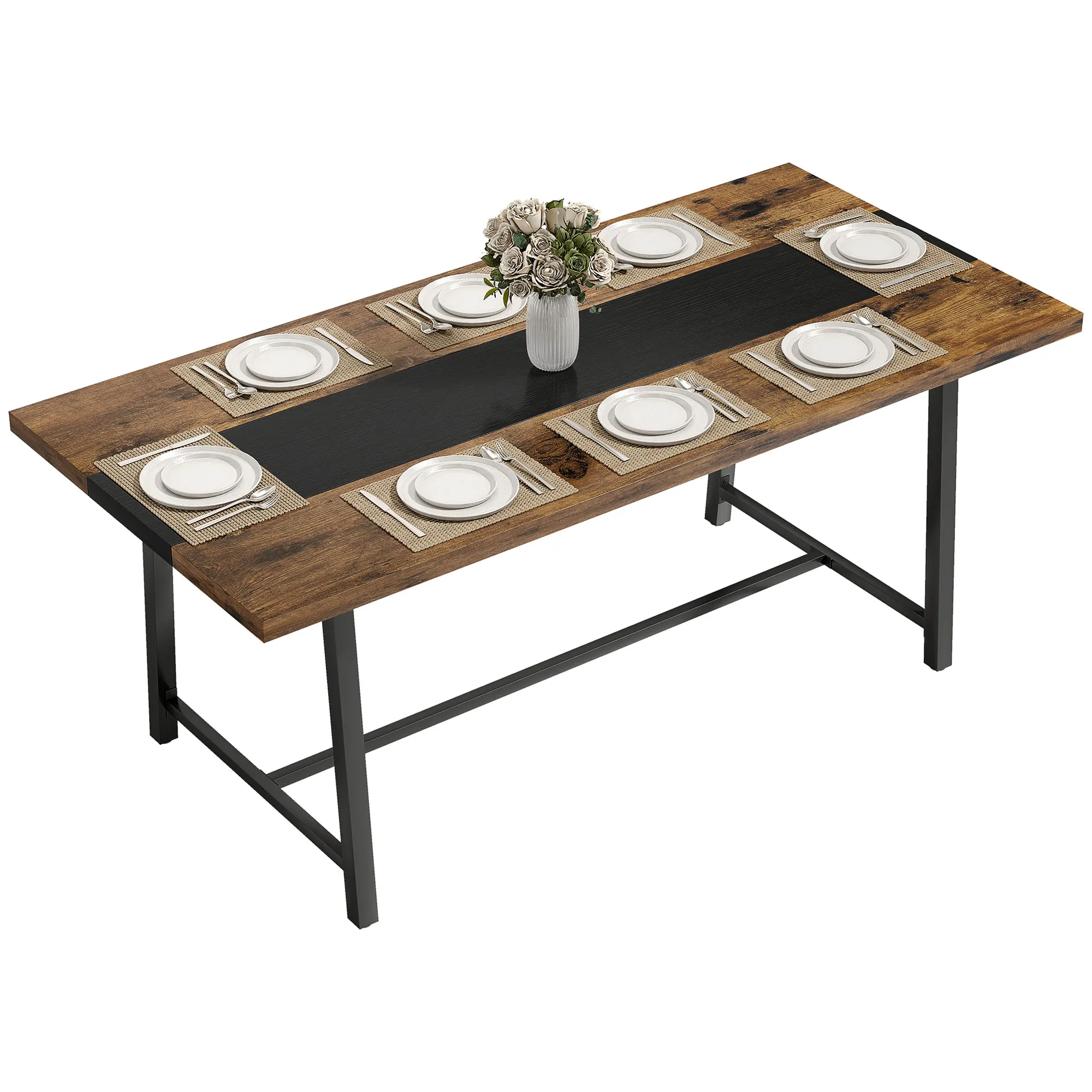 Homcom Industrial Dining Table for 8 People 70.9