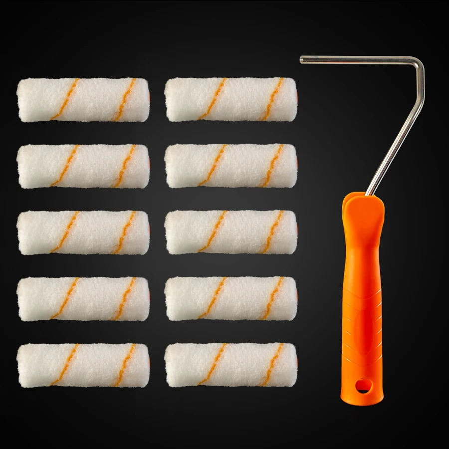 4 Inch Mini Corner Paint Roller, Small Finger Roller Brush for Wall Touch Up & Latex Paint