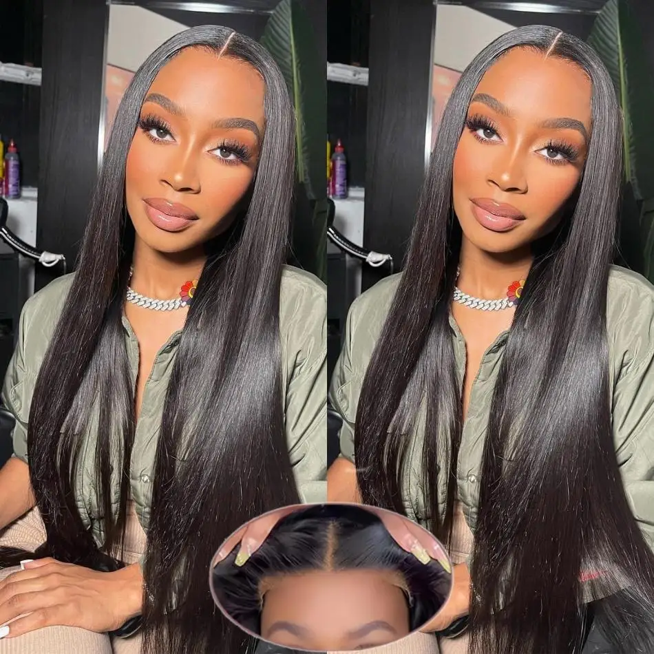 

Glueless Wigs Human Hair Pre Plucked Pre Cut Straight Wig Lace Frontal Wig 5x5 Brazilian 12 Inch Closure Wig 4x4 Lace Front Wigs